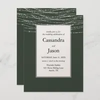 Sage and Silver Simple Wedding Invitation