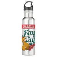 Foxy Cute with Flowers Water Bottle