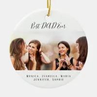 Father photo kids ceramic ornament