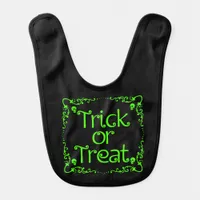 Halloween Poison Slime Green Trick or Treat Baby Bib