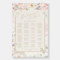 French Romance Wedding Seating Chart Blush ID870 Foam Board