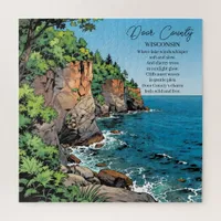 Door County, Wisconsin Illustration and Poem Jigsaw Puzzle