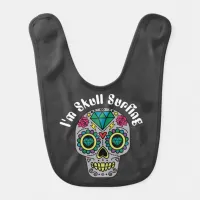 Decorated Abstract Skull Baby Bib