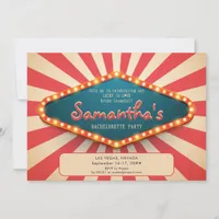 Vegas Before Vows Modern Lucky Casino Bachelorette Invitation