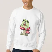 Mushroom Frog Goblincore Mycology Creative Style Sweatshirt