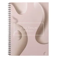 Modern Pink Professional Nail Artist Business Notebook