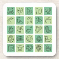 St. Patrick's Hand Drawn Icons ID635 Beverage Coaster
