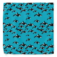 Orca Killer Whales on Blue Bandana