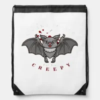 Tis The Season To Be Creepy Drawstring Bag