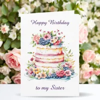 Happy Birthday Sister | Sentimental Personalized Card