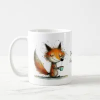 Drink Coffee. Avoid Humans. Whimsical Fox Funny Coffee Mug