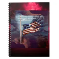 Fallen But Not Forgotten Smoke and Torn Flag Notebook