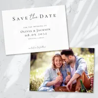 Modern Photo Calligraphy Wedding Save The Date