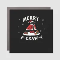 F-Craw-F Crow Christmas F-Caw-F Raven Christmas Cl Car Magnet