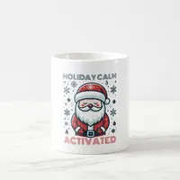 Personalized Holiday Calm Santa Coffee Mug