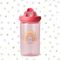 Personalized Pastel Rainbow Kids Water Bottle