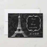 silver Eiffel tower french  rsvp standard 3.5 x 5