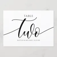 Modern Wedding Table Numbers Calligraphy - 2