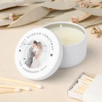 First Married Christmas Mini Candle Favors