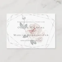 Wedding Website Card |  Dusty Mauve Floral