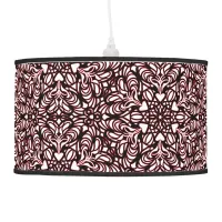 Red, Black, White Hearts Abstract Ceiling Lamp