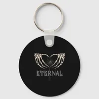 Skeleton Hands Heart Classic Keychain