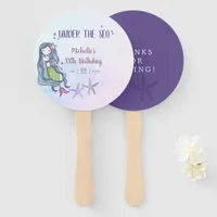 Color trend Under the Sea Mermaid themed Birthday Hand Fan