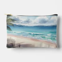 Coastal Tropical Beach Accessory Pouch