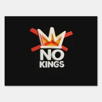 No Kings Anti Minimal Clean Design Sign