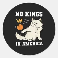 Funny No Kings In America Retro Classic Classic Round Sticker