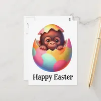 Adorable Funny Cute Easter Baby Primate Postcard