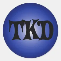 Blue TKD Round Sticker