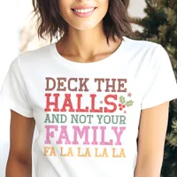 Deck The Halls Funny Family Christmas Tri-Blend Shirt