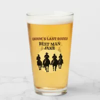 Best Man’s Last Rodeo Cowboy Sunset Party Drinking Glass