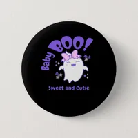 Baby Boo Sweet Toddler Halloween Design Button