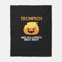 Halloween Trumpkin V3 Fleece Blanket