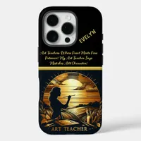 Passionate Art Teacher Inspires at Sunset iPhone 16 Pro Case