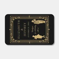 Black Gold Art Deco Great Gatsby Wedding Matchboxes