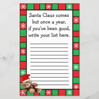 Santa Claus Christmas Wishes List for Kids Flyer