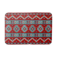 Southwest Mesas Turquoise & Red Medium Bath Mat