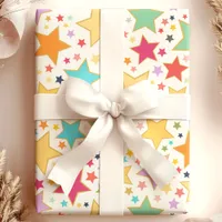 Cute Rainbow Stars Custom Pattern Wrapping Paper