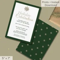 Classic Snowflake Holiday Celebration Invitation