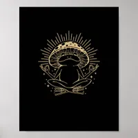 Frog & Minimalism Cottage  Aesthetic Goblincore Poster