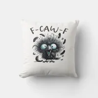 F-Caw-F Classic Retro Style Throw Pillow