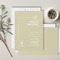 Desert Vibes Rehearsal Dinner Sage ID1019 Invitation