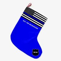 [Thin Blue Line] Back the Blue Police Precinct Large Christmas Stocking