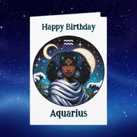 Happy Birthday Aquarius |  Inside Coloring Page Card
