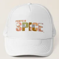 Pumpkin Spice Fun Font Words Art Trucker Hat