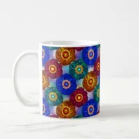 Stained Glass Abstract Red Green Blue Orange Coffee Mug