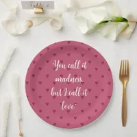 Red Hearts Paper Plates